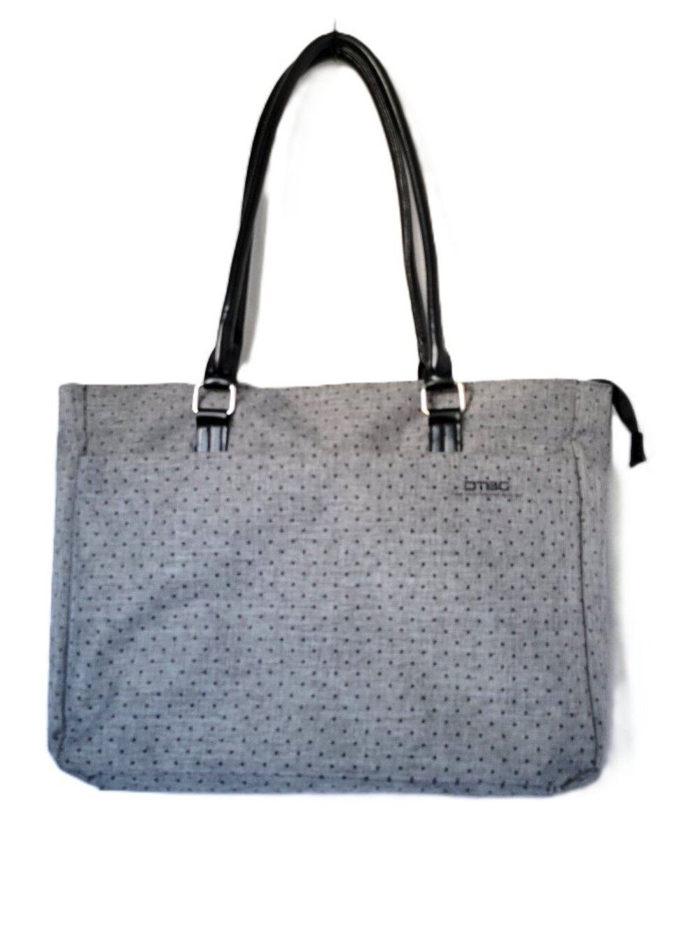 DTBG Women's Laptop Tote Bag Gray Polka Dot Work School Shoulder Briefcase 16"
